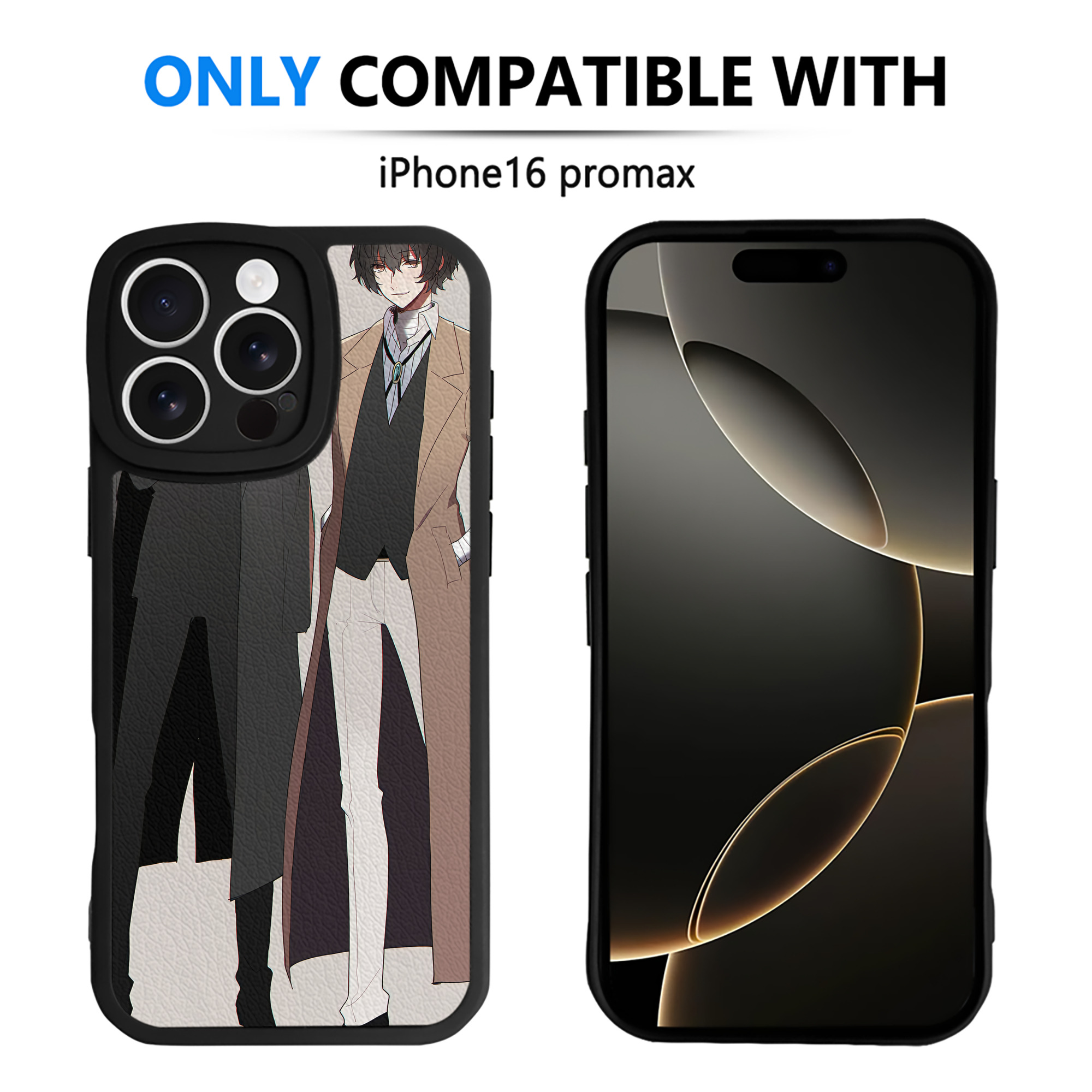 （画像用） 文豪ストレイドッグス Bungo Stray Dogs 【iPhone 16シリーズ対応】シリコンスマホケース（レザー調） 材質：シリコン